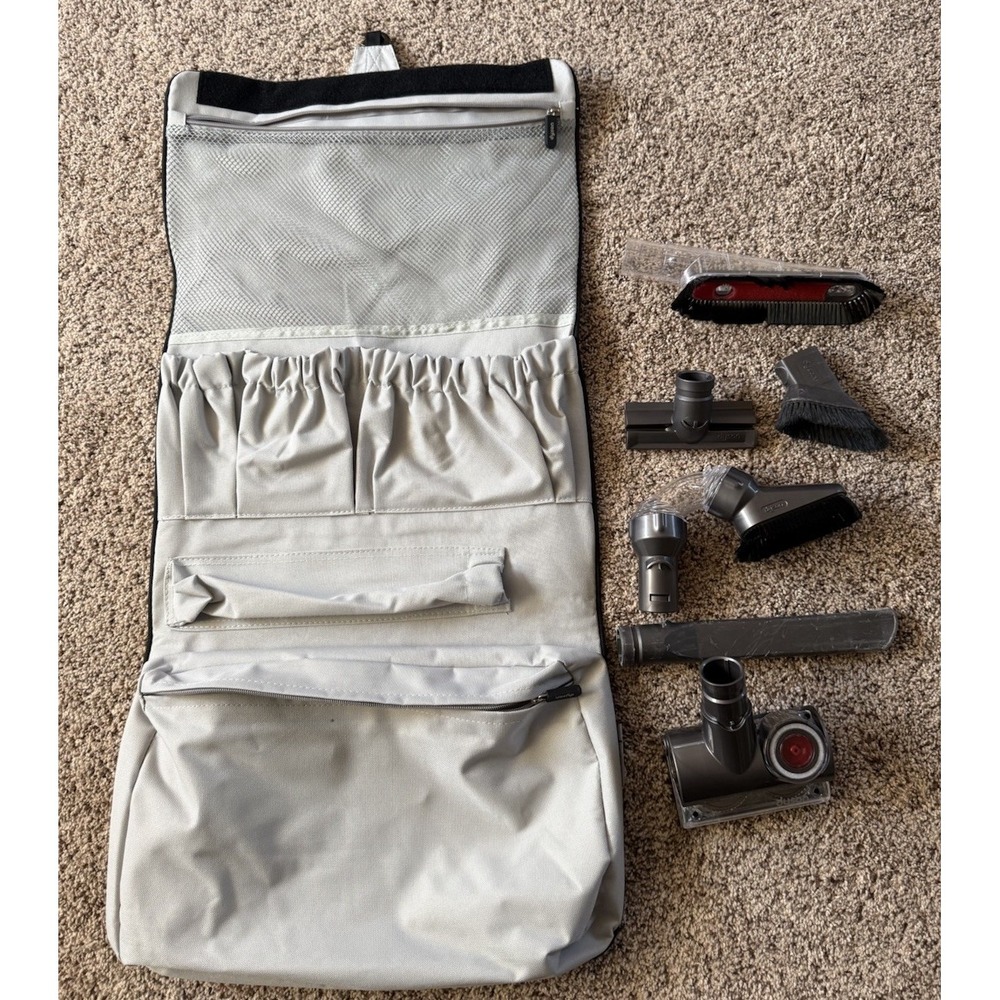 Genuine Dyson DC65 Attachment Parts Lot of 7 + Storage Bag Motorized Brush